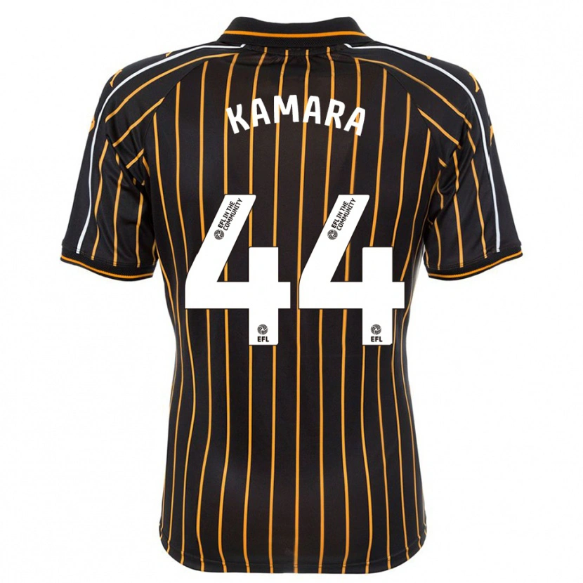 Danxen Kinder Abu Kamara #44 Weiß Schwarz Auswärtstrikot Trikot 2025/26 T-Shirt