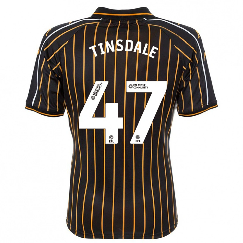 Danxen Kinder Nathan Tinsdale #47 Weiß Schwarz Auswärtstrikot Trikot 2025/26 T-Shirt