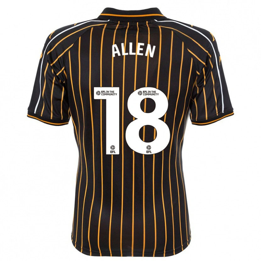 Danxen Kinder Aaliyah Allen #18 Weiß Schwarz Auswärtstrikot Trikot 2025/26 T-Shirt