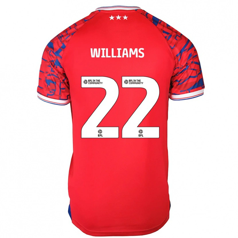 Danxen Kinder Evie Williams #22 Rot Blau Auswärtstrikot Trikot 2025/26 T-Shirt