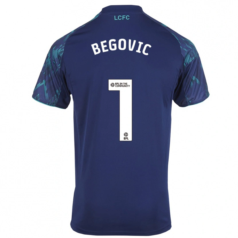 Danxen Kinder Asmir Begovic #1 Marinegrün Weiß Auswärtstrikot Trikot 2025/26 T-Shirt