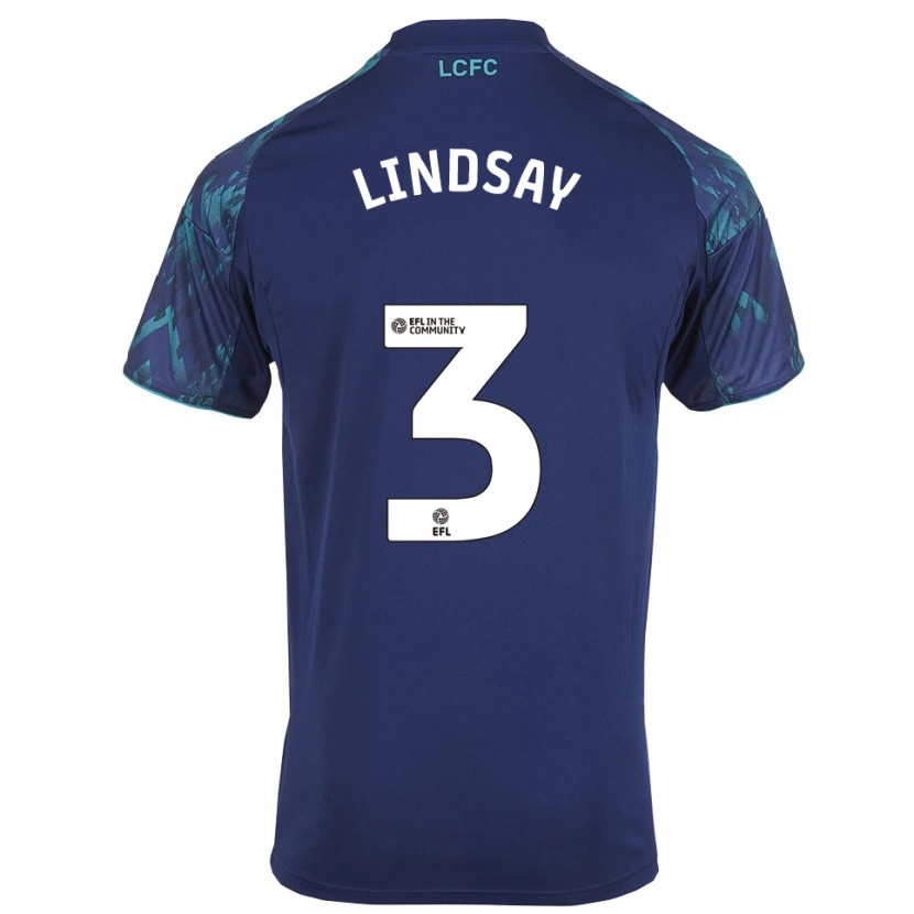 Danxen Kinder Jahmari Lindsay #3 Marinegrün Weiß Auswärtstrikot Trikot 2025/26 T-Shirt