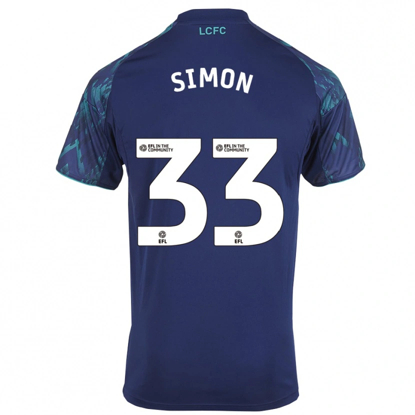Danxen Kinder Erin Simon #33 Marinegrün Weiß Auswärtstrikot Trikot 2025/26 T-Shirt