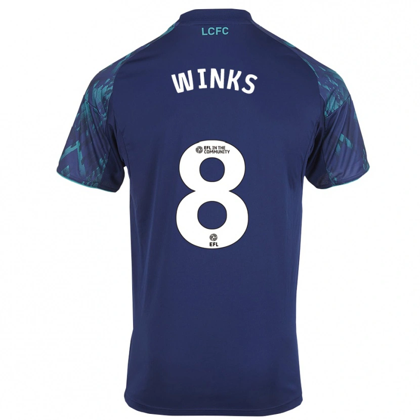Danxen Kinder Harry Winks #8 Marinegrün Weiß Auswärtstrikot Trikot 2025/26 T-Shirt