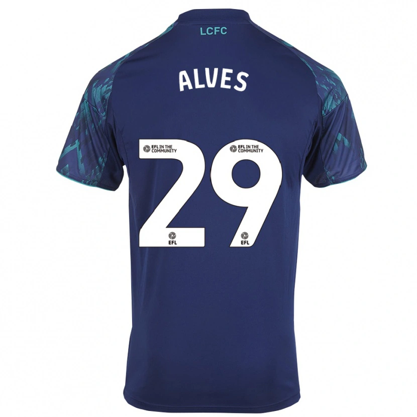 Danxen Kinder Will Alves #29 Marinegrün Weiß Auswärtstrikot Trikot 2025/26 T-Shirt