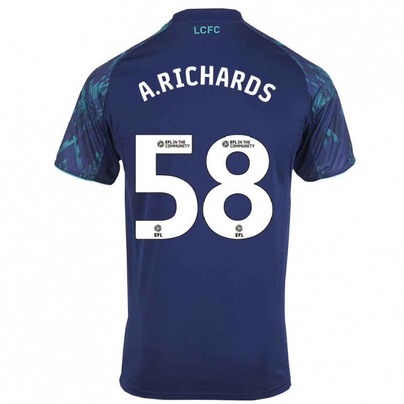 Danxen Kinder Amani Richards #58 Marinegrün Weiß Auswärtstrikot Trikot 2025/26 T-Shirt