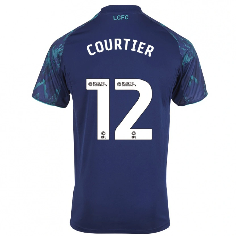 Danxen Kinder Ben Courtier #12 Marinegrün Weiß Auswärtstrikot Trikot 2025/26 T-Shirt