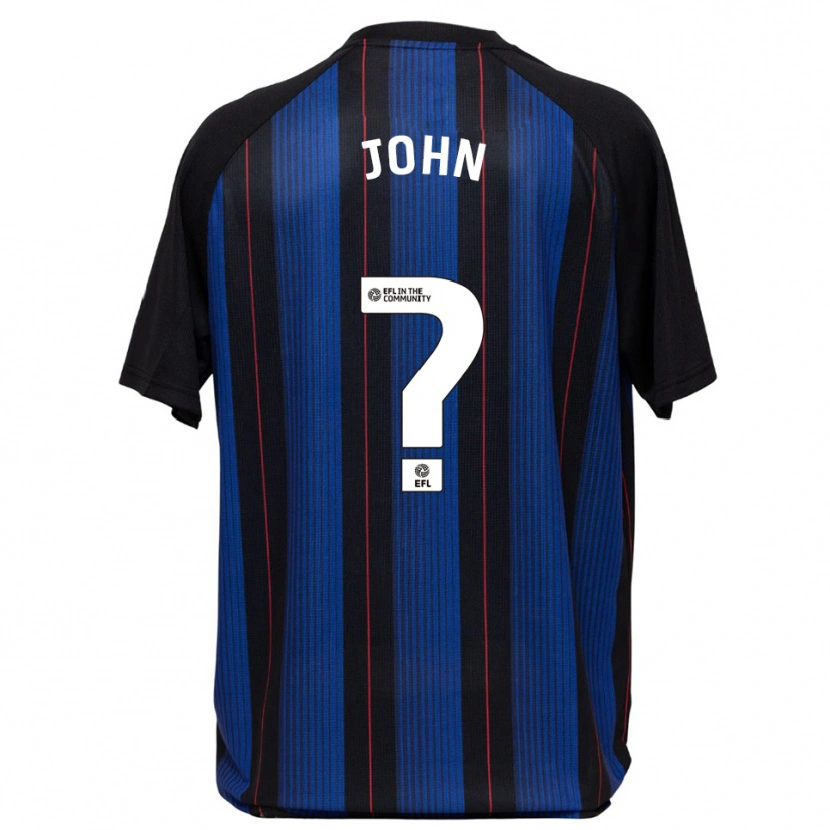 Danxen Kinder Fenton John #0 Blau Schwarz Auswärtstrikot Trikot 2025/26 T-Shirt