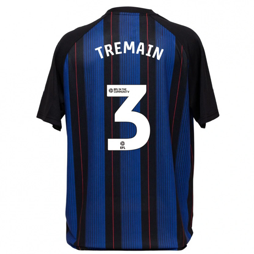 Danxen Kinder Joey Tremain #3 Blau Schwarz Auswärtstrikot Trikot 2025/26 T-Shirt