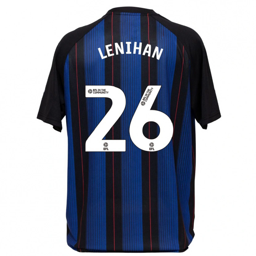 Danxen Kinder Darragh Lenihan #26 Blau Schwarz Auswärtstrikot Trikot 2025/26 T-Shirt
