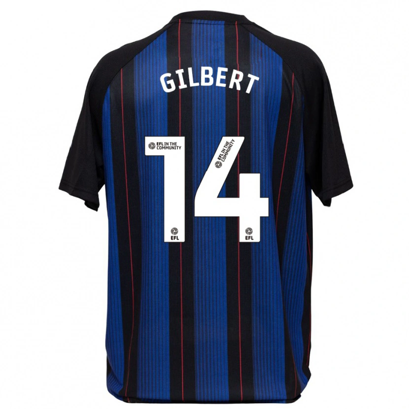 Danxen Kinder Alex Gilbert #14 Blau Schwarz Auswärtstrikot Trikot 2025/26 T-Shirt