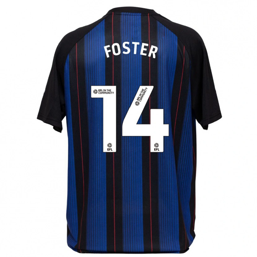 Danxen Kinder Emma Foster #14 Blau Schwarz Auswärtstrikot Trikot 2025/26 T-Shirt