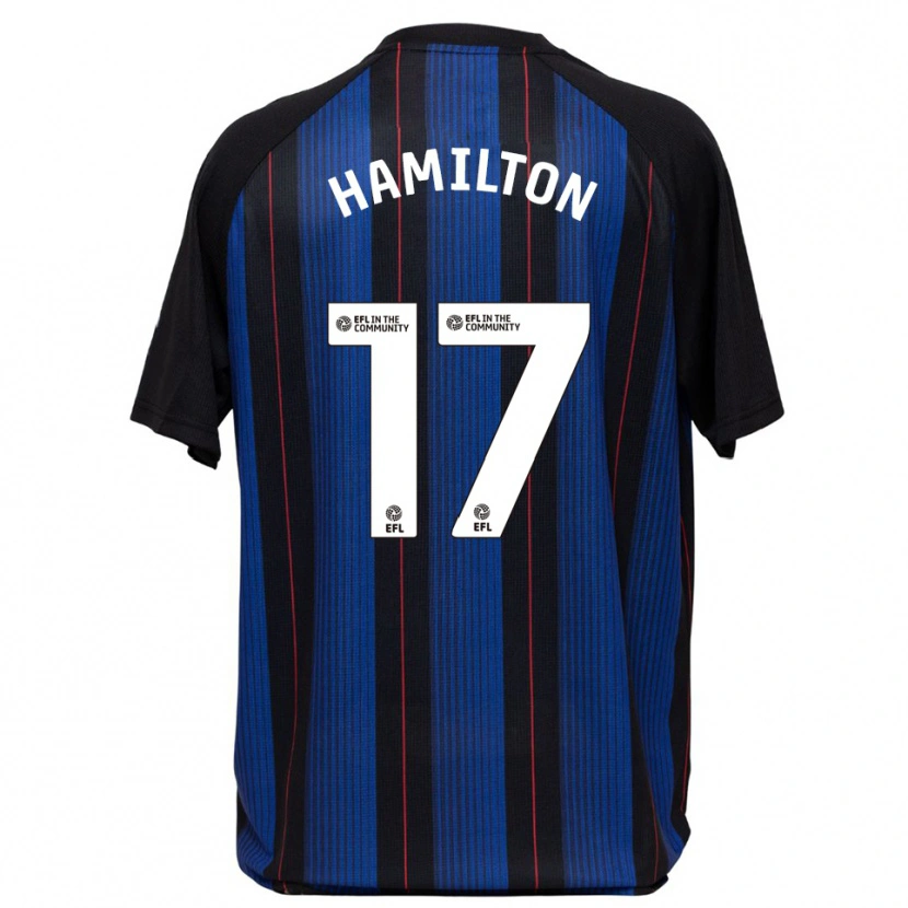 Danxen Kinder Micah Hamilton #17 Blau Schwarz Auswärtstrikot Trikot 2025/26 T-Shirt