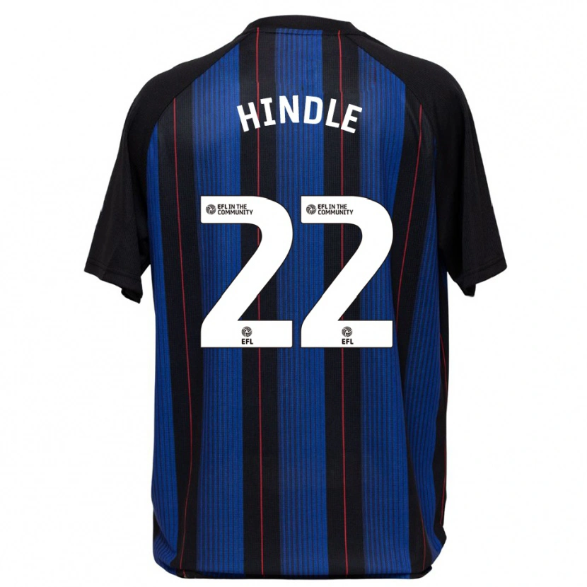 Danxen Kinder Rachel Hindle #22 Blau Schwarz Auswärtstrikot Trikot 2025/26 T-Shirt