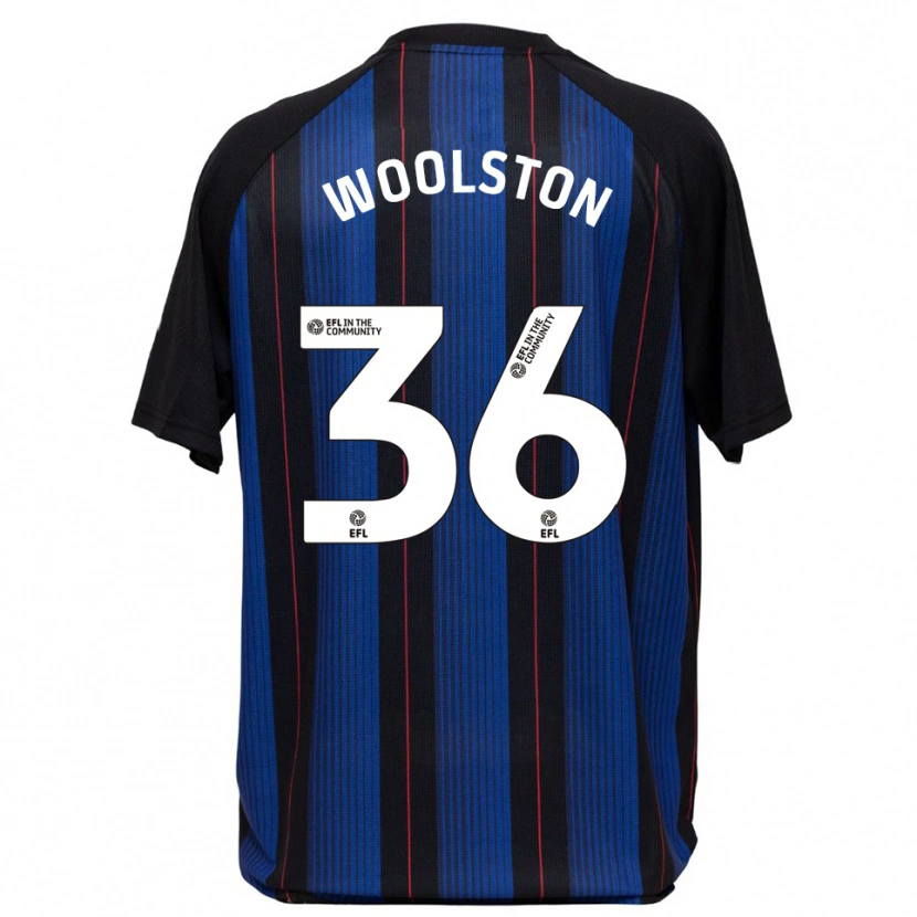 Danxen Kinder Luke Woolston #36 Blau Schwarz Auswärtstrikot Trikot 2025/26 T-Shirt