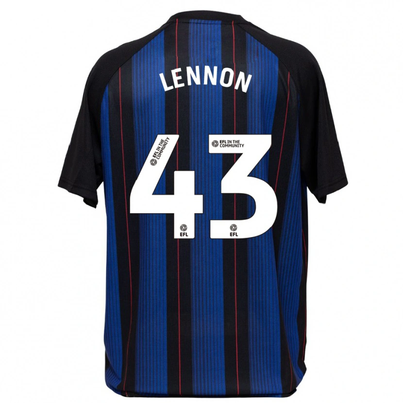 Danxen Kinder Charlie Lennon #43 Blau Schwarz Auswärtstrikot Trikot 2025/26 T-Shirt