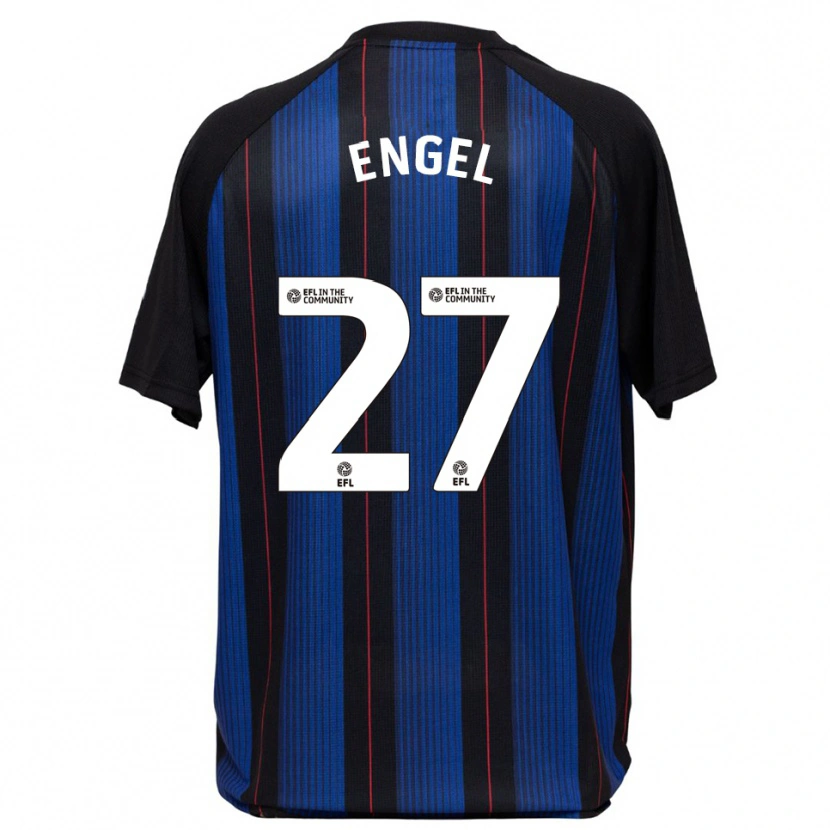 Danxen Kinder Lukas Engel #27 Blau Schwarz Auswärtstrikot Trikot 2025/26 T-Shirt
