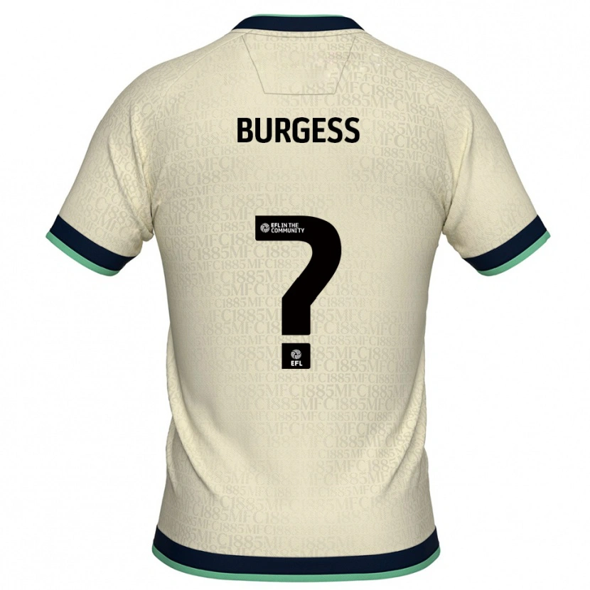 Danxen Kinder Billy Burgess #0 Champagner Marine Auswärtstrikot Trikot 2025/26 T-Shirt
