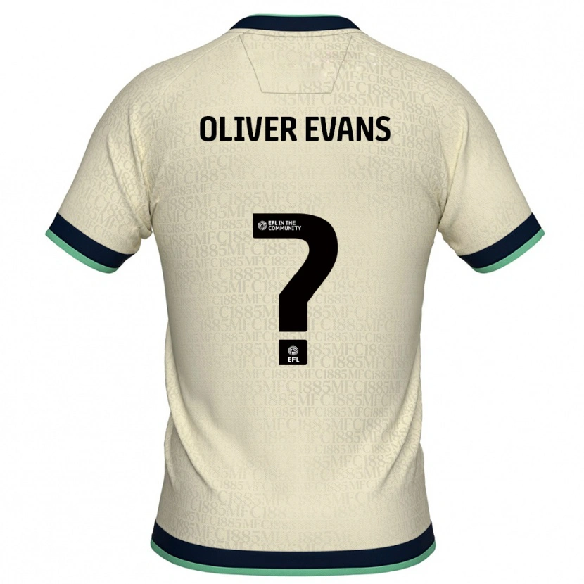 Danxen Kinder Oliver Evans #0 Champagner Marine Auswärtstrikot Trikot 2025/26 T-Shirt