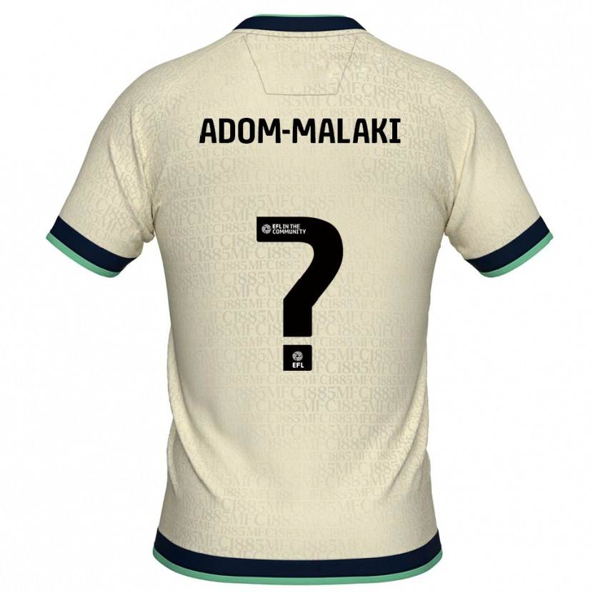 Danxen Kinder Nino Adom-Malaki #0 Champagner Marine Auswärtstrikot Trikot 2025/26 T-Shirt