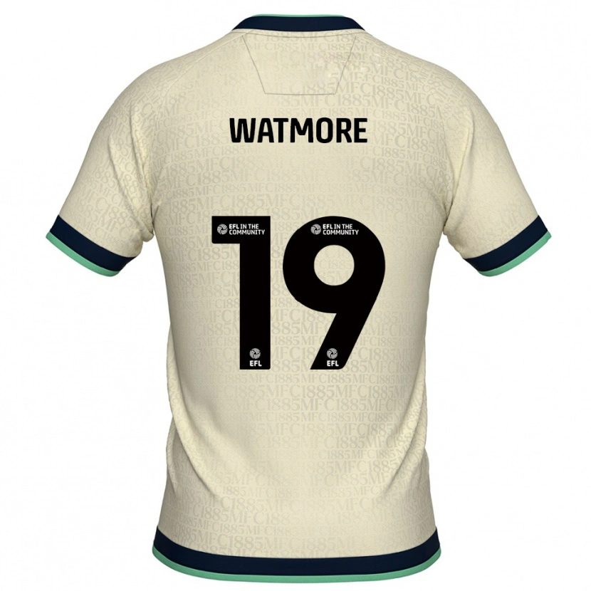 Danxen Kinder Duncan Watmore #19 Champagner Marine Auswärtstrikot Trikot 2025/26 T-Shirt