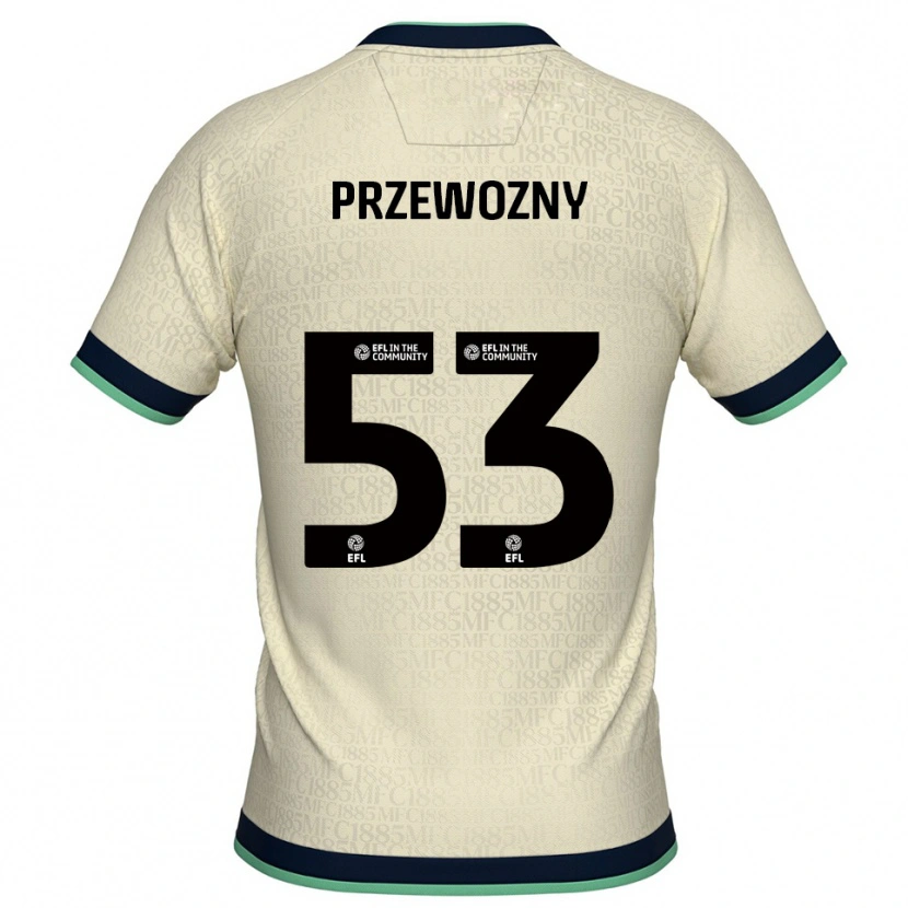Danxen Kinder Jakub Przewozny #53 Champagner Marine Auswärtstrikot Trikot 2025/26 T-Shirt