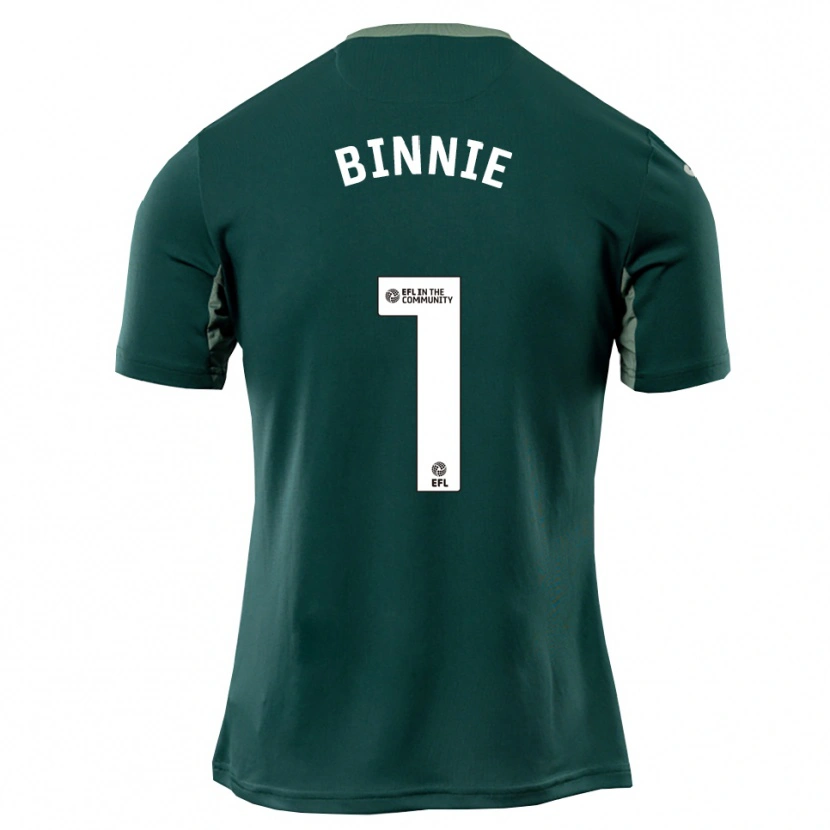 Danxen Kinder Ethan Binnie #1 Grün Weiß Lila Auswärtstrikot Trikot 2025/26 T-Shirt