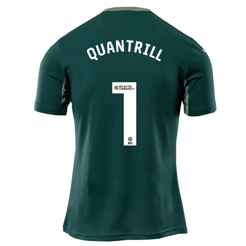 Danxen Kinder Sarah Quantrill #1 Grün Weiß Lila Auswärtstrikot Trikot 2025/26 T-Shirt