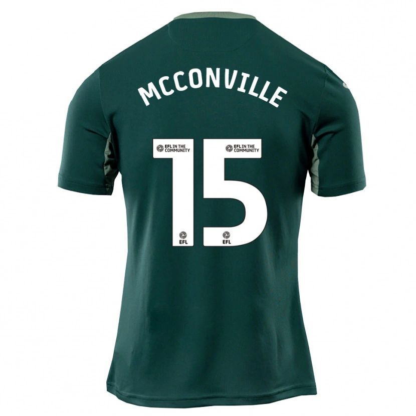 Danxen Kinder Ruairi Mcconville #15 Grün Weiß Lila Auswärtstrikot Trikot 2025/26 T-Shirt