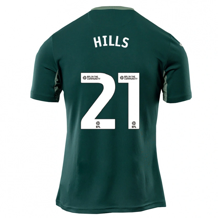 Danxen Kinder Brad Hills #21 Grün Weiß Lila Auswärtstrikot Trikot 2025/26 T-Shirt
