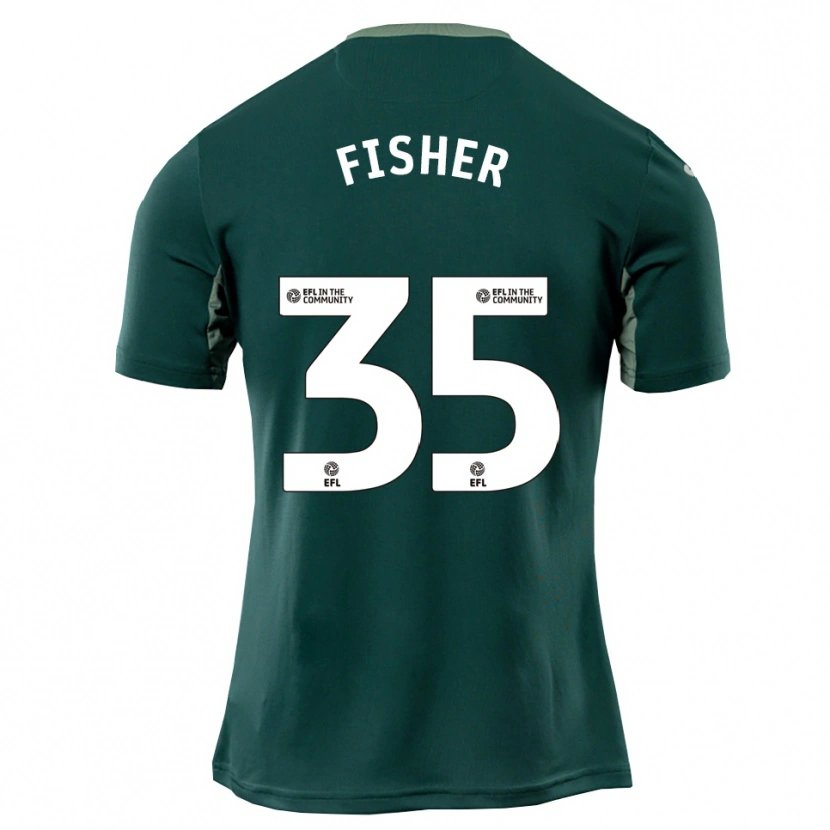 Danxen Kinder Kellen Fisher #35 Grün Weiß Lila Auswärtstrikot Trikot 2025/26 T-Shirt