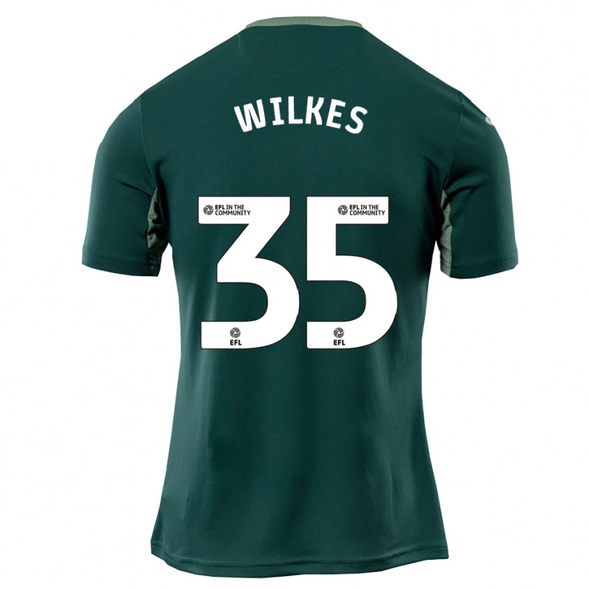 Danxen Kinder Reece Wilkes #35 Grün Weiß Lila Auswärtstrikot Trikot 2025/26 T-Shirt