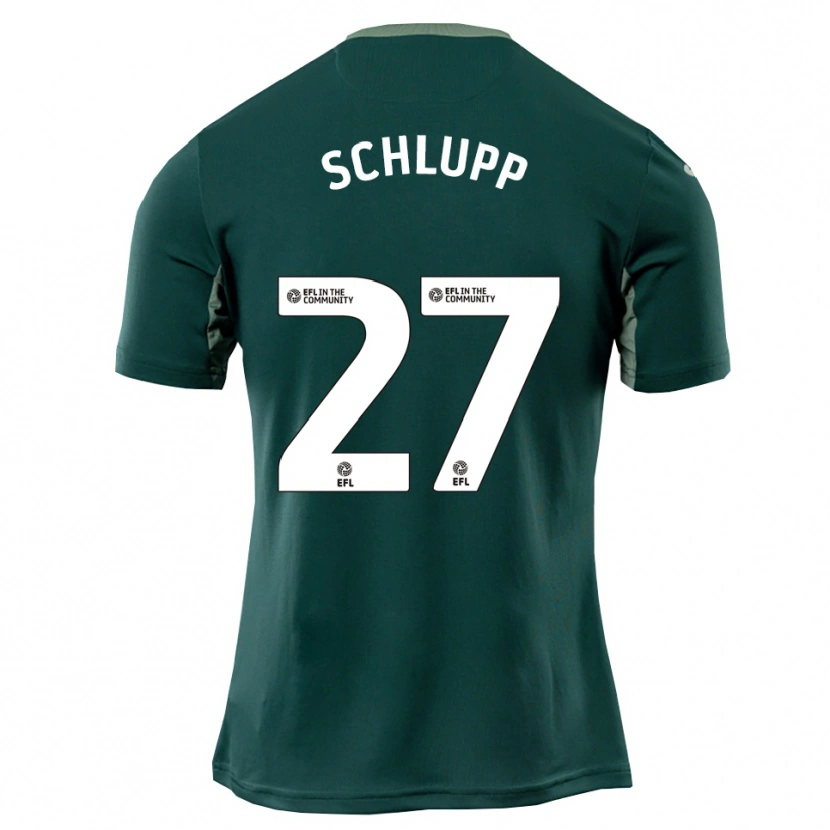 Danxen Kinder Jeffrey Schlupp #27 Grün Weiß Lila Auswärtstrikot Trikot 2025/26 T-Shirt