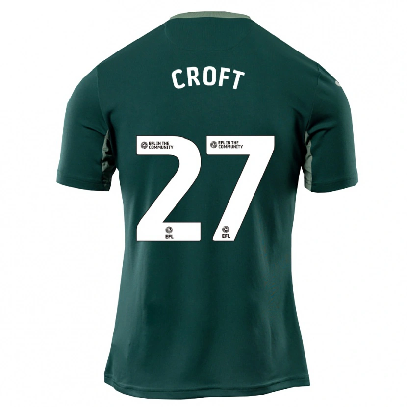 Danxen Kinder Mary Croft #27 Grün Weiß Lila Auswärtstrikot Trikot 2025/26 T-Shirt