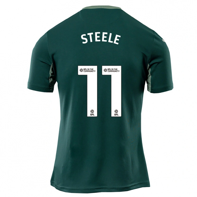Danxen Kinder Kahlil Steele #11 Grün Weiß Lila Auswärtstrikot Trikot 2025/26 T-Shirt
