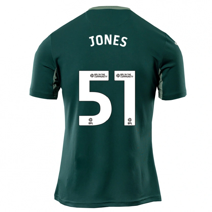 Danxen Kinder Dylan Jones #51 Grün Weiß Lila Auswärtstrikot Trikot 2025/26 T-Shirt