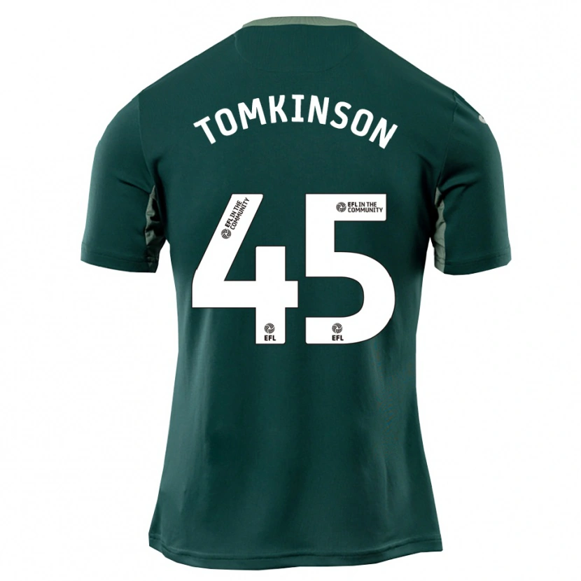 Danxen Kinder Jonathan Tomkinson #45 Grün Weiß Lila Auswärtstrikot Trikot 2025/26 T-Shirt