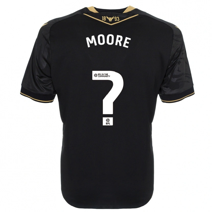 Danxen Kinder Brogan Moore #0 Schwarz Gold Auswärtstrikot Trikot 2025/26 T-Shirt