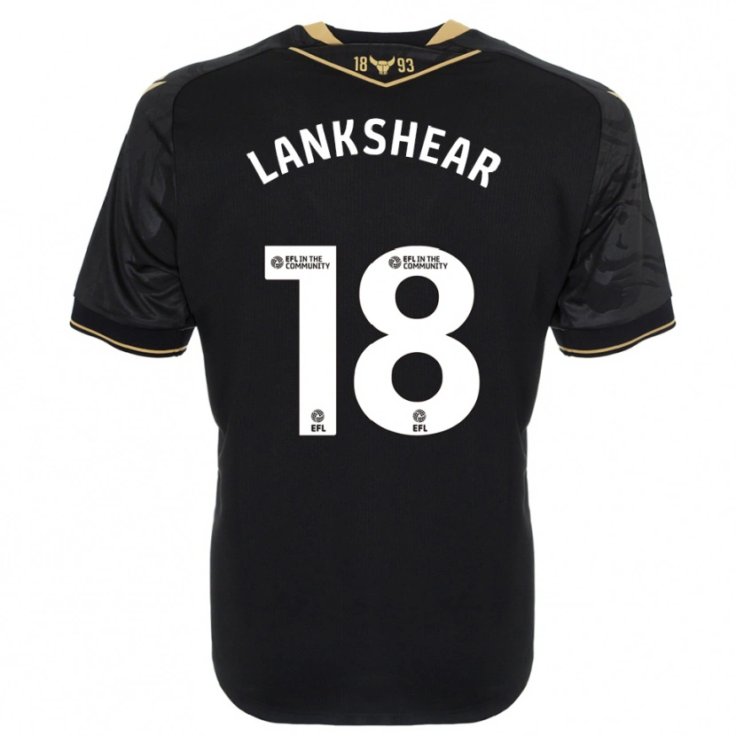 Danxen Kinder Will Lankshear #18 Schwarz Gold Auswärtstrikot Trikot 2025/26 T-Shirt