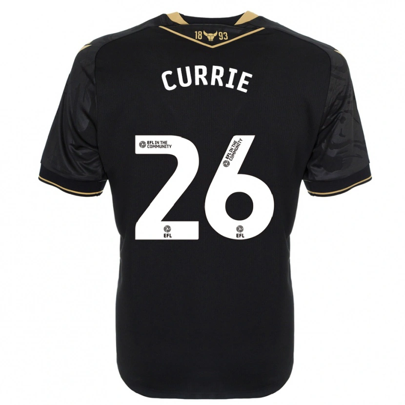 Danxen Kinder Jack Currie #26 Schwarz Gold Auswärtstrikot Trikot 2025/26 T-Shirt