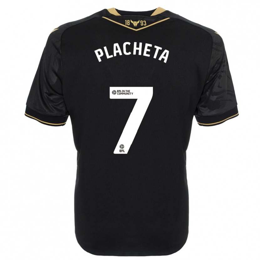 Danxen Kinder Przemyslaw Placheta #7 Schwarz Gold Auswärtstrikot Trikot 2025/26 T-Shirt