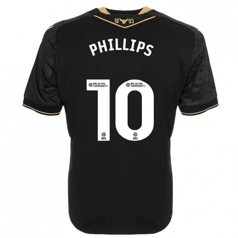 Danxen Kinder Matt Phillips #10 Schwarz Gold Auswärtstrikot Trikot 2025/26 T-Shirt