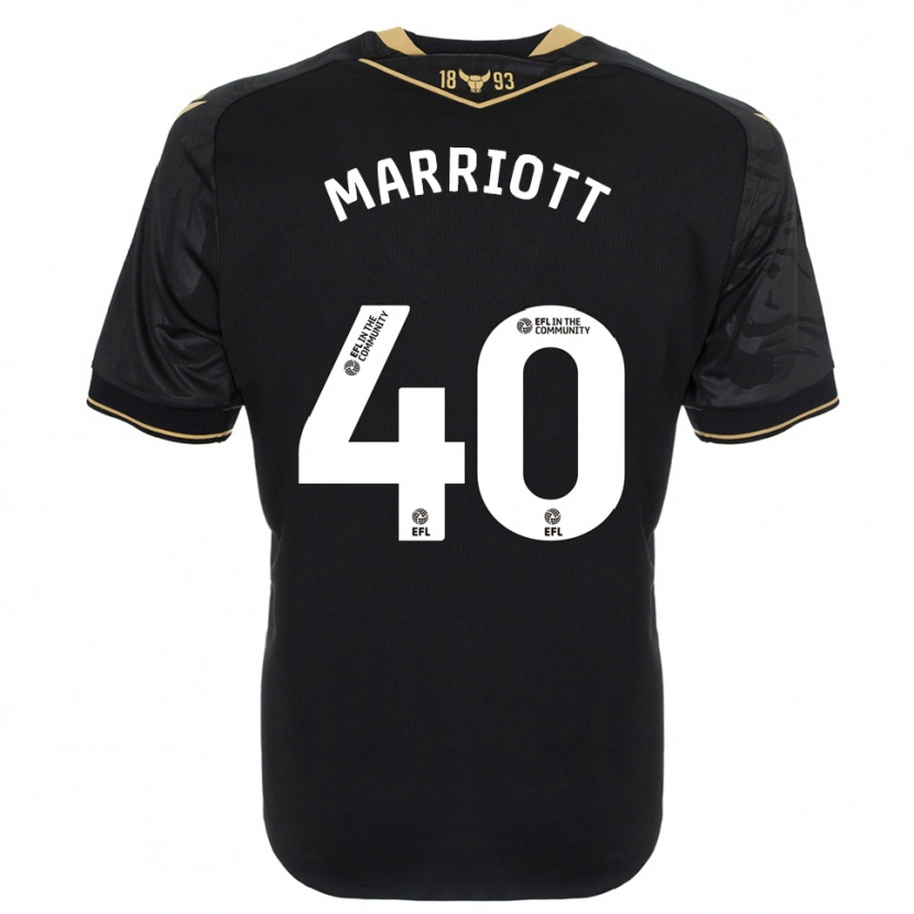 Danxen Kinder Monty Marriott #40 Schwarz Gold Auswärtstrikot Trikot 2025/26 T-Shirt