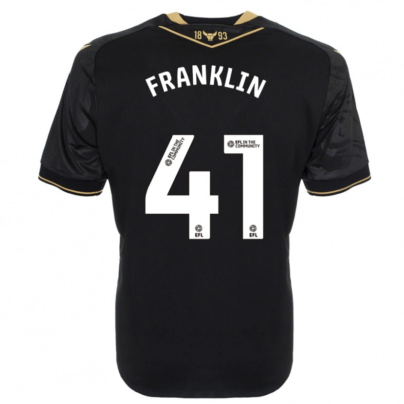 Danxen Kinder George Franklin #41 Schwarz Gold Auswärtstrikot Trikot 2025/26 T-Shirt