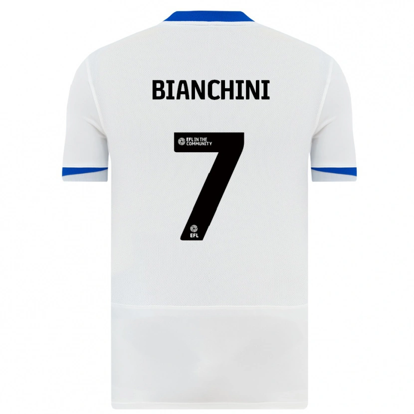 Danxen Kinder Florian Bianchini #7 Weiß Schwarz Auswärtstrikot Trikot 2025/26 T-Shirt