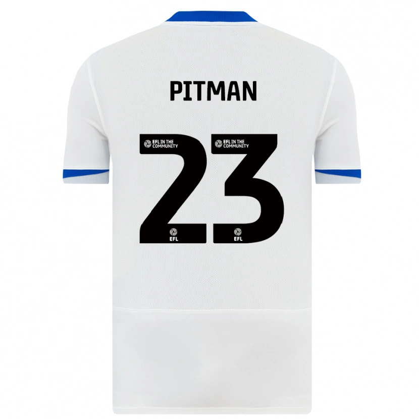 Danxen Kinder Emily Pitman #23 Weiß Schwarz Auswärtstrikot Trikot 2025/26 T-Shirt