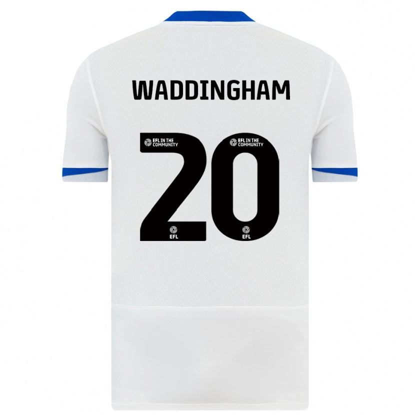 Danxen Kinder Thomas Waddingham #20 Weiß Schwarz Auswärtstrikot Trikot 2025/26 T-Shirt