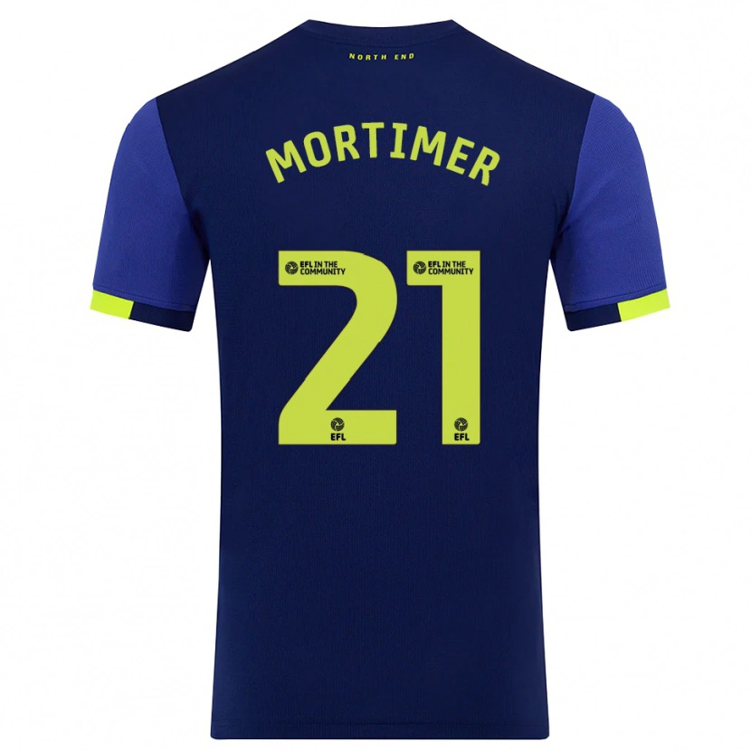 Danxen Kinder Jodie Mortimer #21 Marine Gelb Auswärtstrikot Trikot 2025/26 T-Shirt