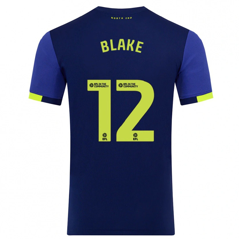 Danxen Kinder Joe Blake #12 Marine Gelb Auswärtstrikot Trikot 2025/26 T-Shirt