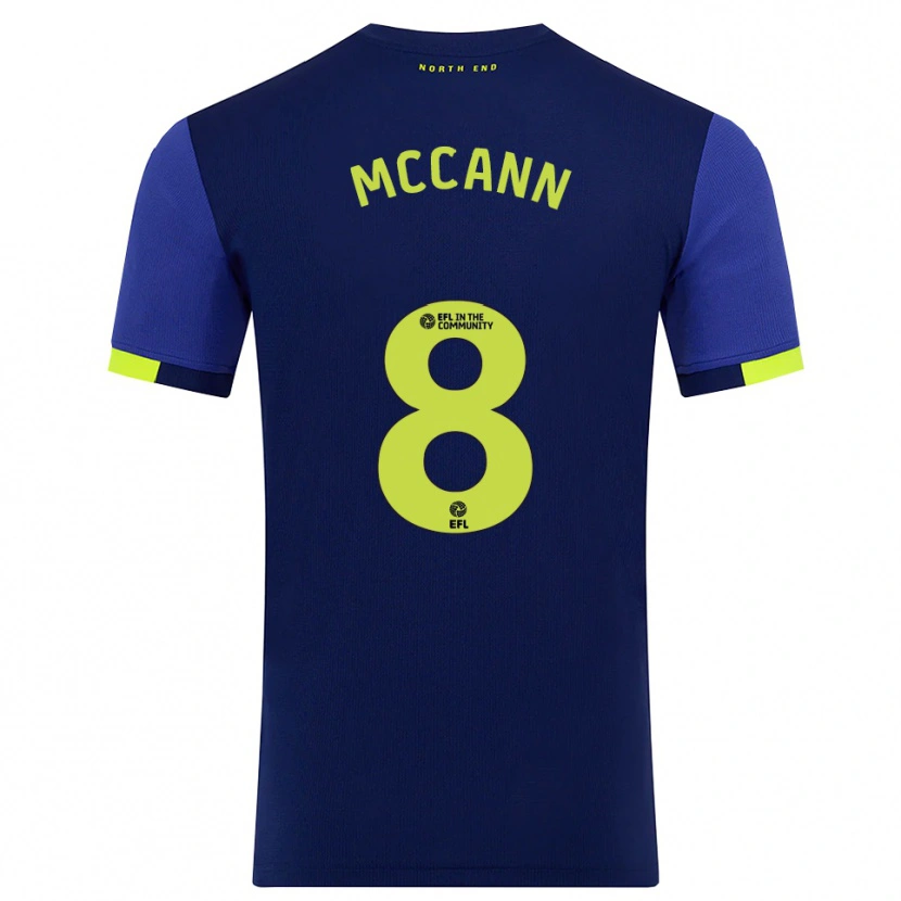 Danxen Kinder Ali Mccann #8 Marine Gelb Auswärtstrikot Trikot 2025/26 T-Shirt